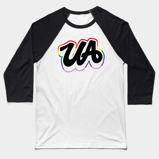 UA RAINBOW Baseball T-Shirt by Unusual Apparel